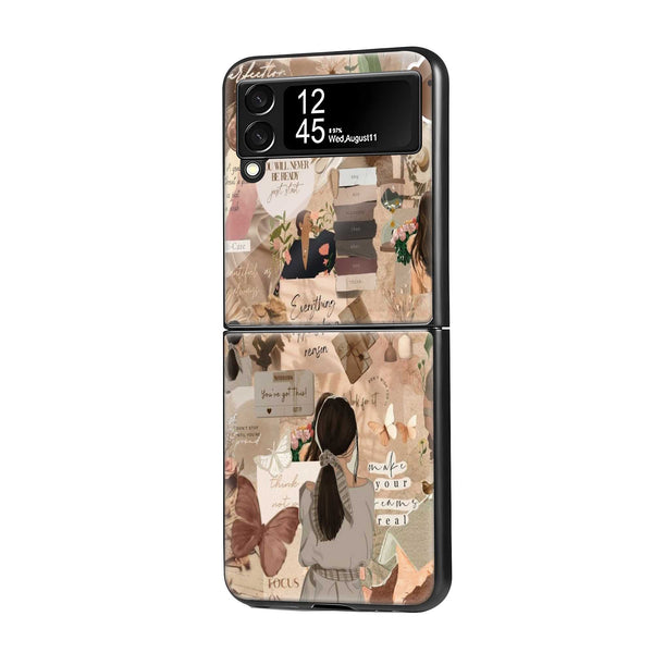 Soft Girl Era Samsung Z Flip Glass Case
