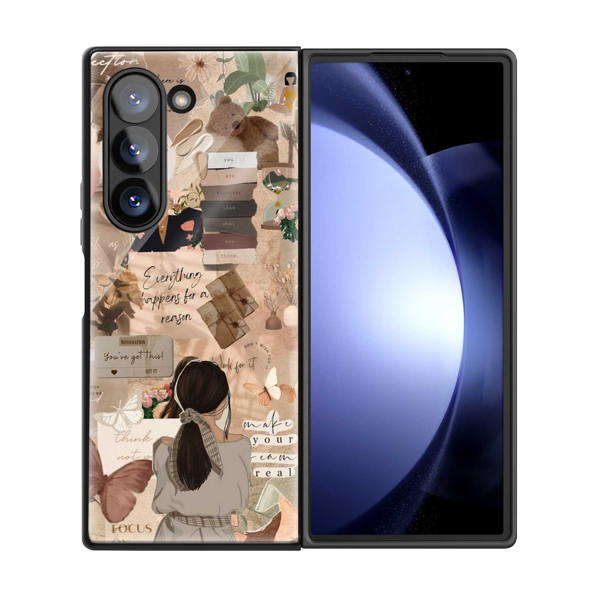 Soft Girl Era Samsung Z Fold Glass Case