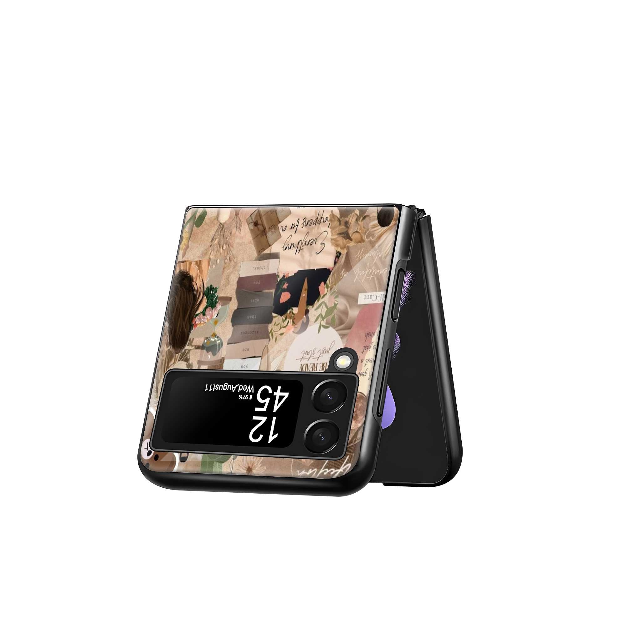 Soft Girl Era Samsung Z Flip Glass Case