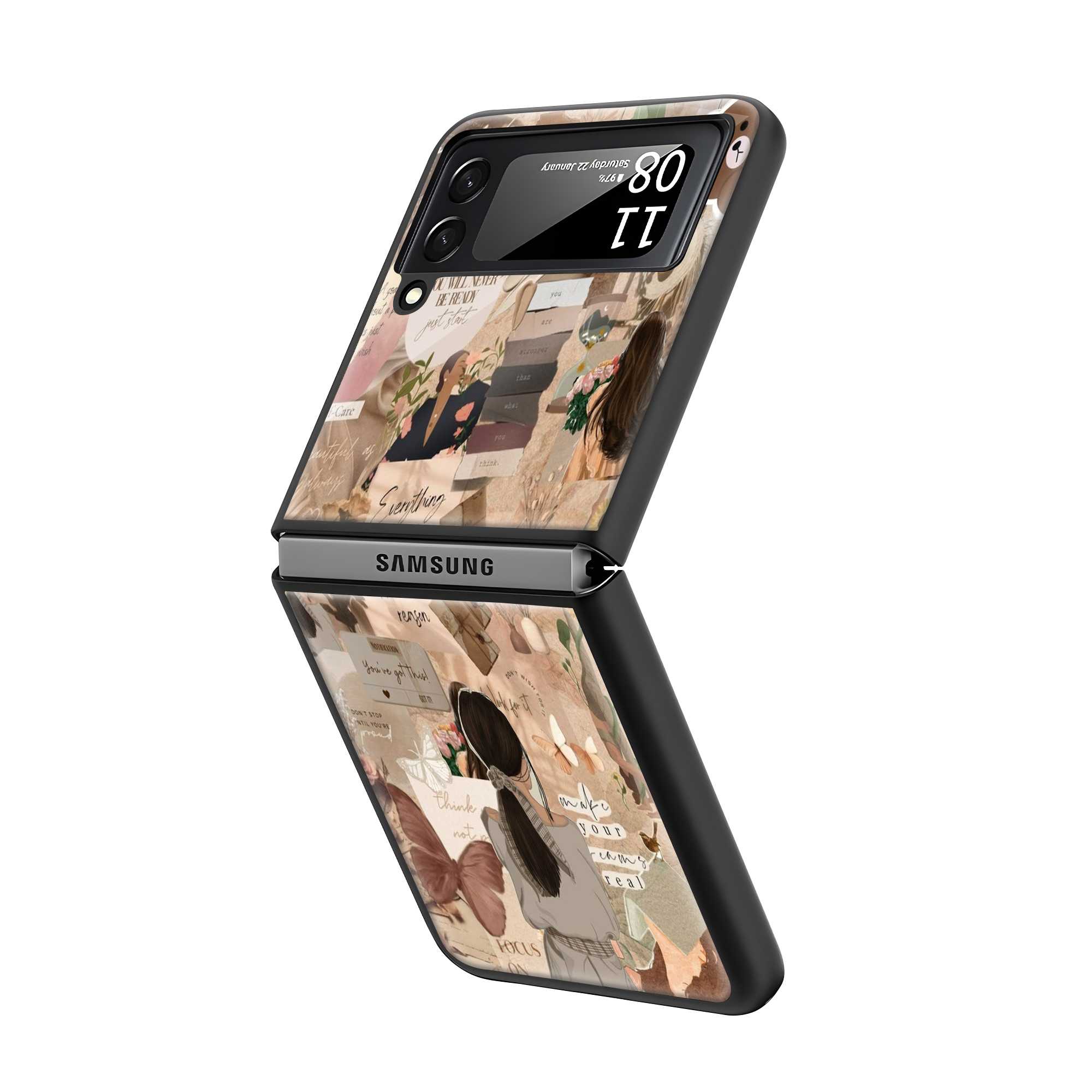Soft Girl Era Samsung Z Flip Glass Case