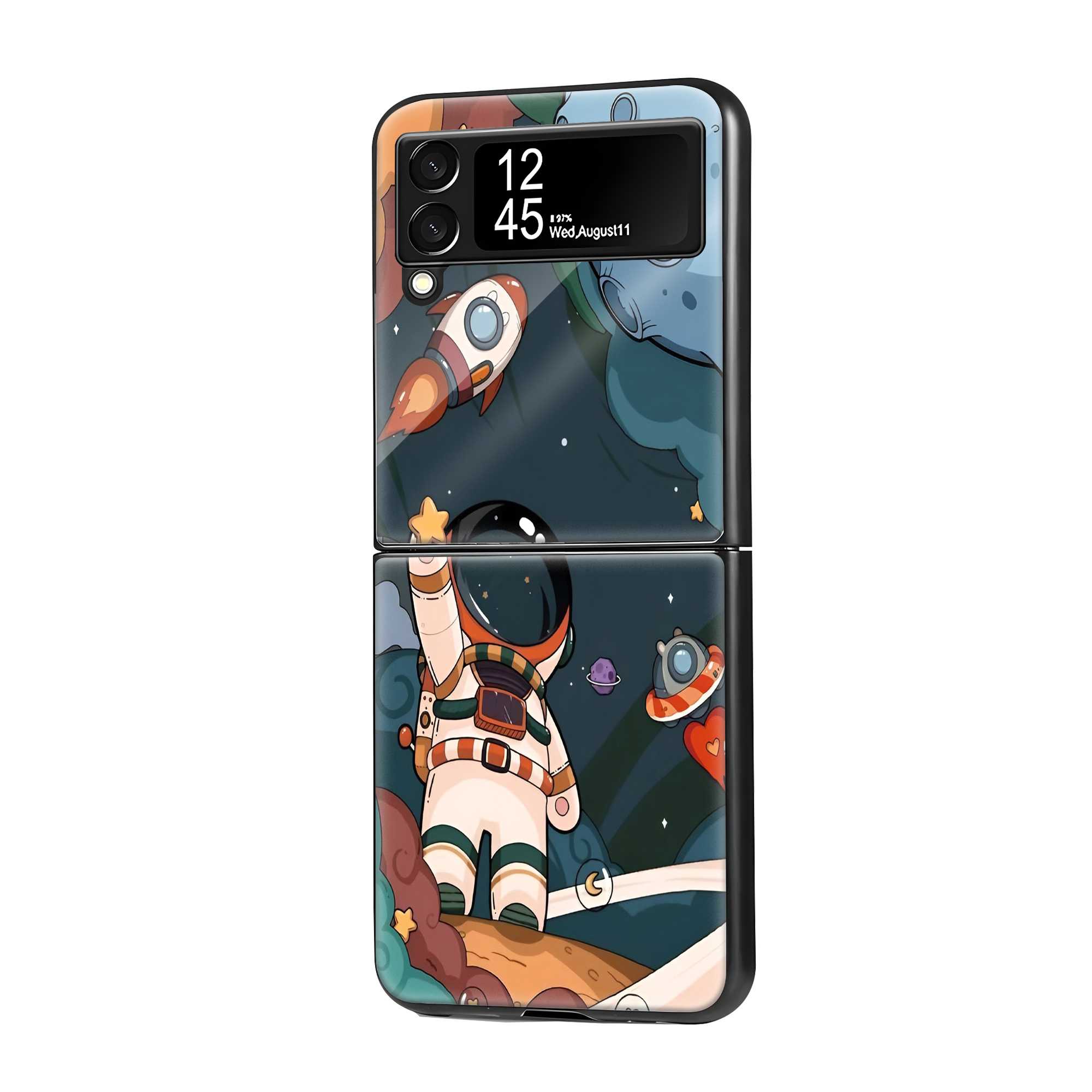 Space Dreamer Samsung Z Flip Glass Case