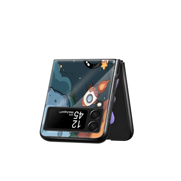 Space Dreamer Samsung Z Flip Glass Case