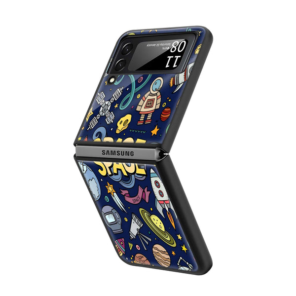 Space Quest Samsung Z Flip Glass Case