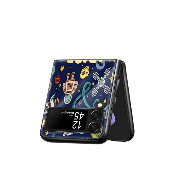 Space Quest Samsung Z Flip Glass Case