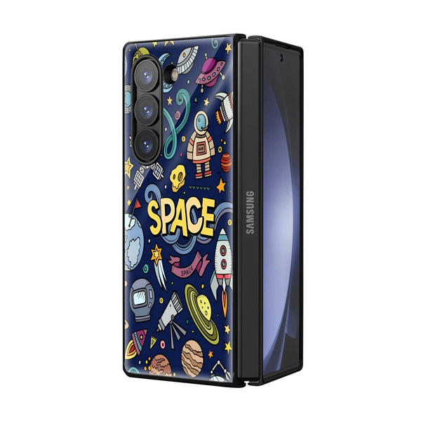 Space Quest Samsung Z Fold Glass Case