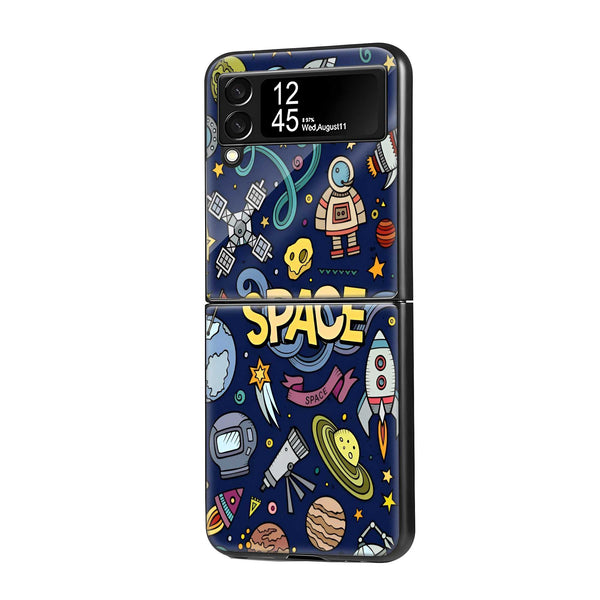 Space Quest Samsung Z Flip Glass Case