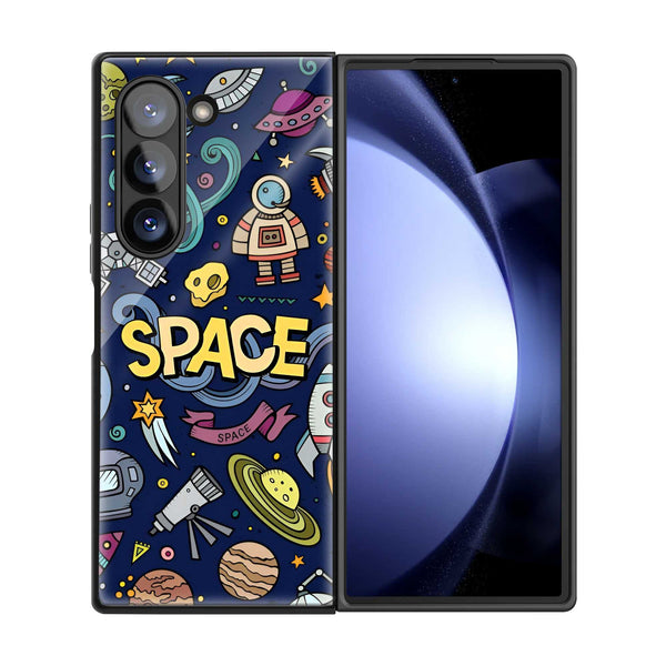 Space Quest Samsung Z Fold Glass Case
