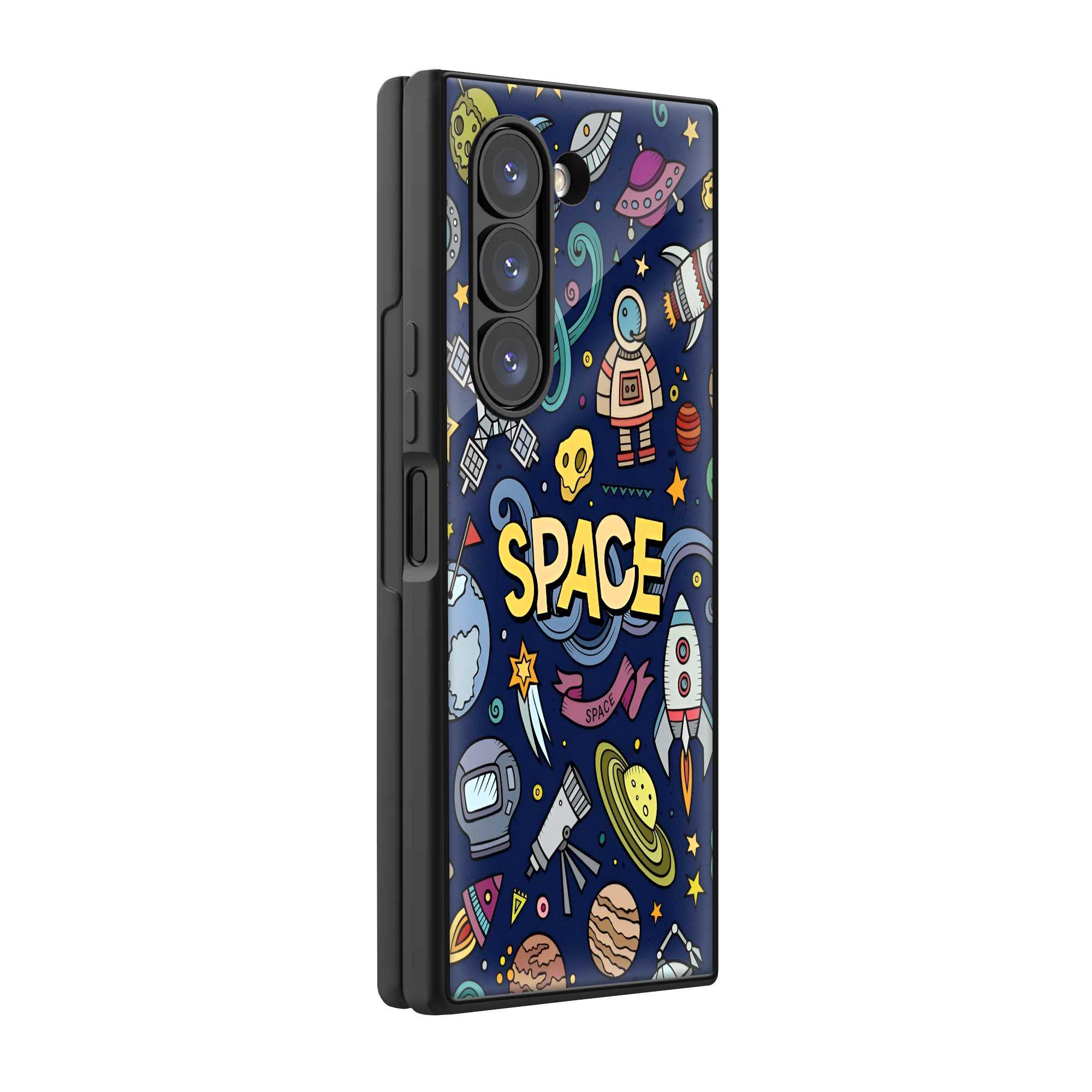 Space Quest Samsung Z Fold Glass Case