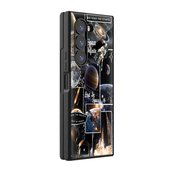 Space aesthetic Samsung Z Fold Glass Case