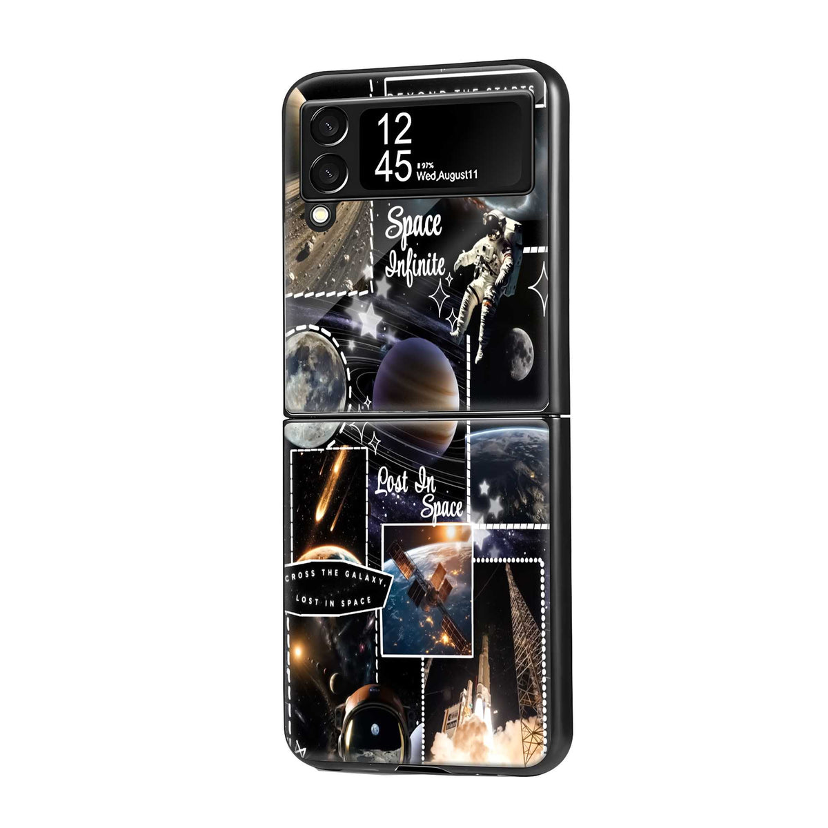 Space aesthetic Samsung Z Flip Glass Case