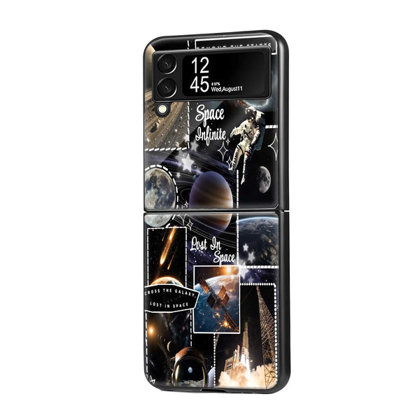 Space aesthetic Samsung Z Flip Glass Case