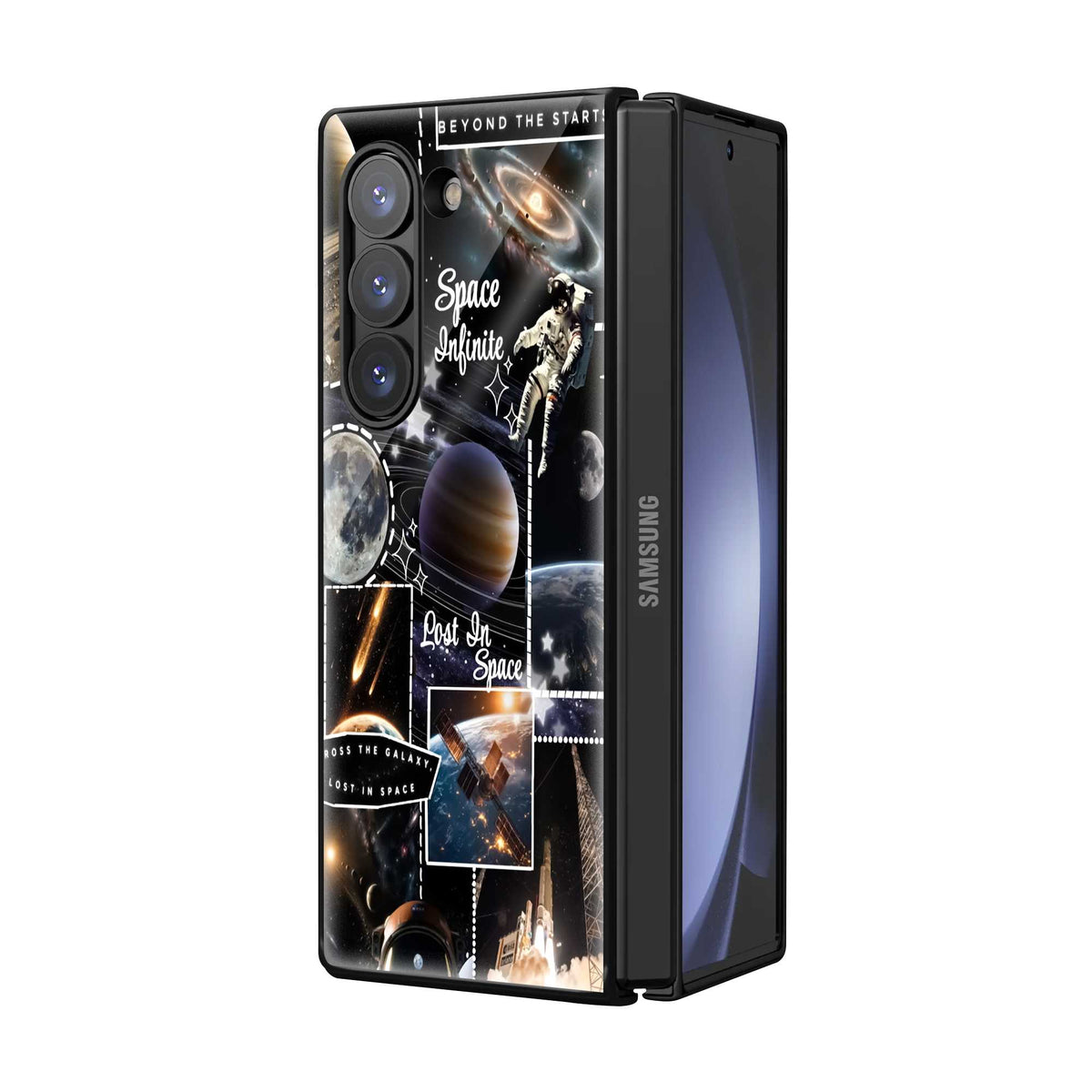 Space aesthetic Samsung Z Fold Glass Case