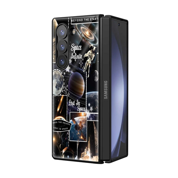 Space aesthetic Samsung Z Fold Glass Case