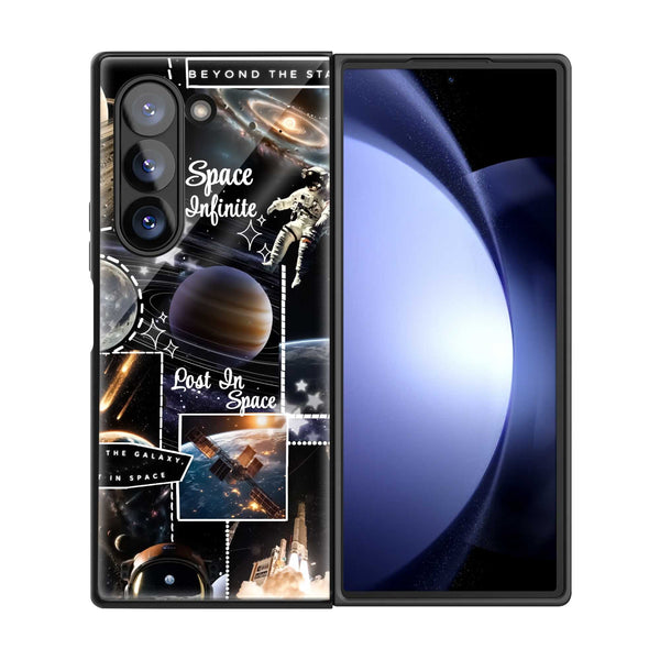 Space aesthetic Samsung Z Fold Glass Case