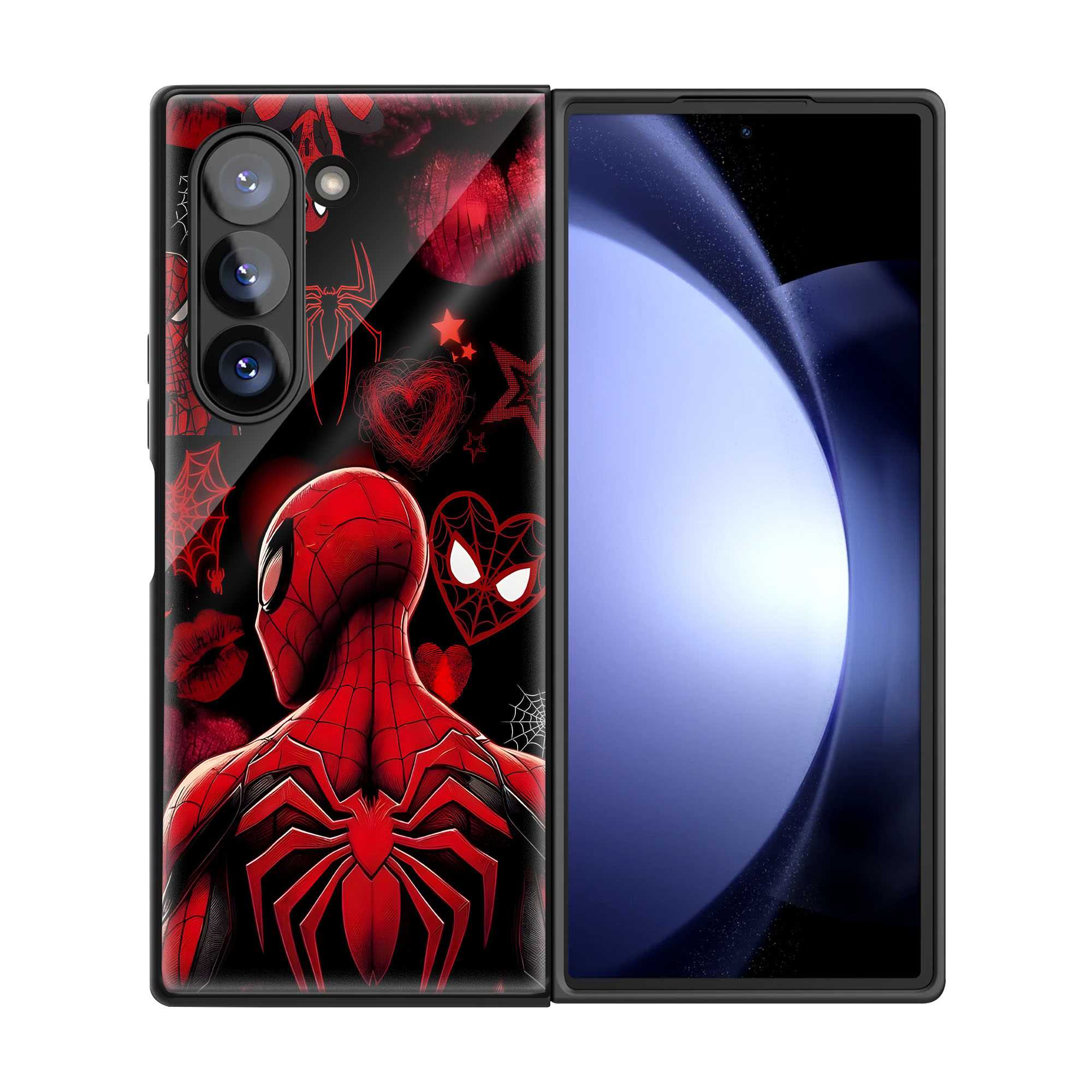Spider-Heart Samsung Z Fold Glass Case