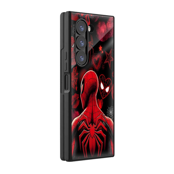 Spider-Heart Samsung Z Fold Glass Case