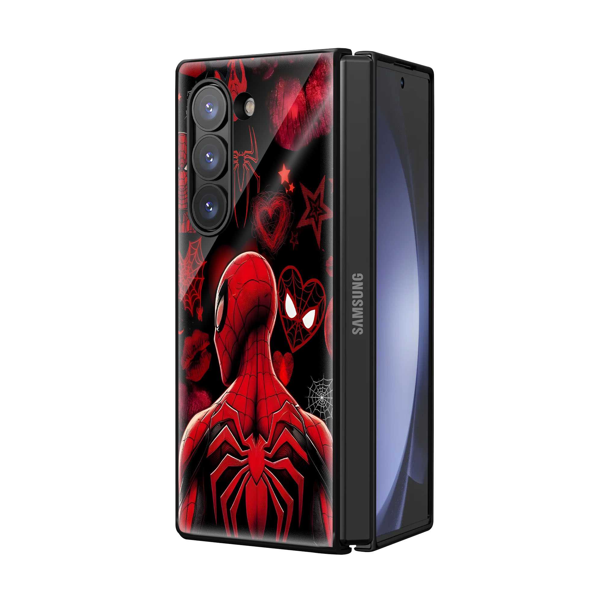 Spider-Heart Samsung Z Fold Glass Case