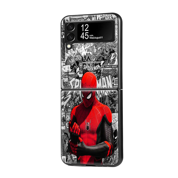 Spider-Verse Comic Samsung Z Flip Glass Case