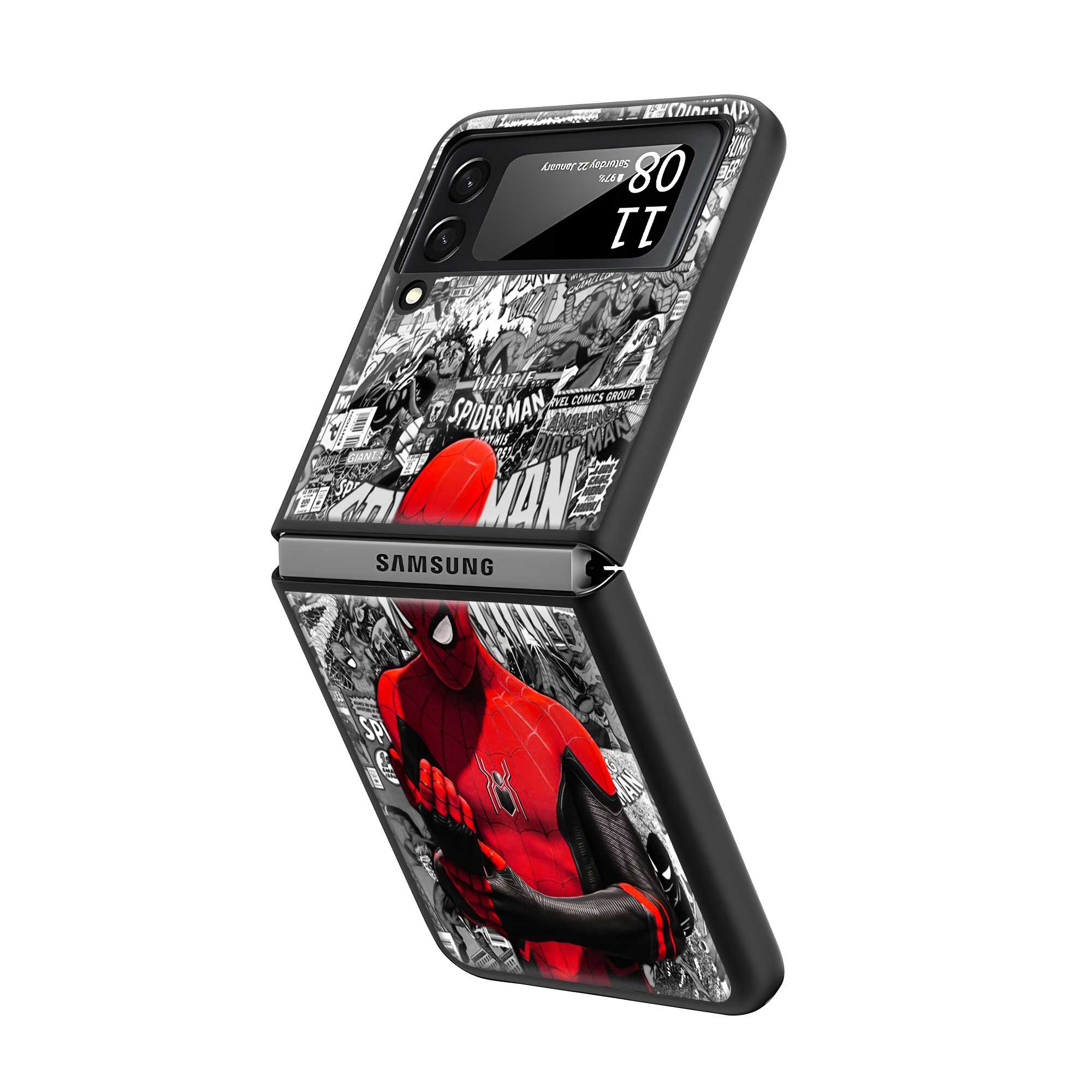 Spider-Verse Comic Samsung Z Flip Glass Case