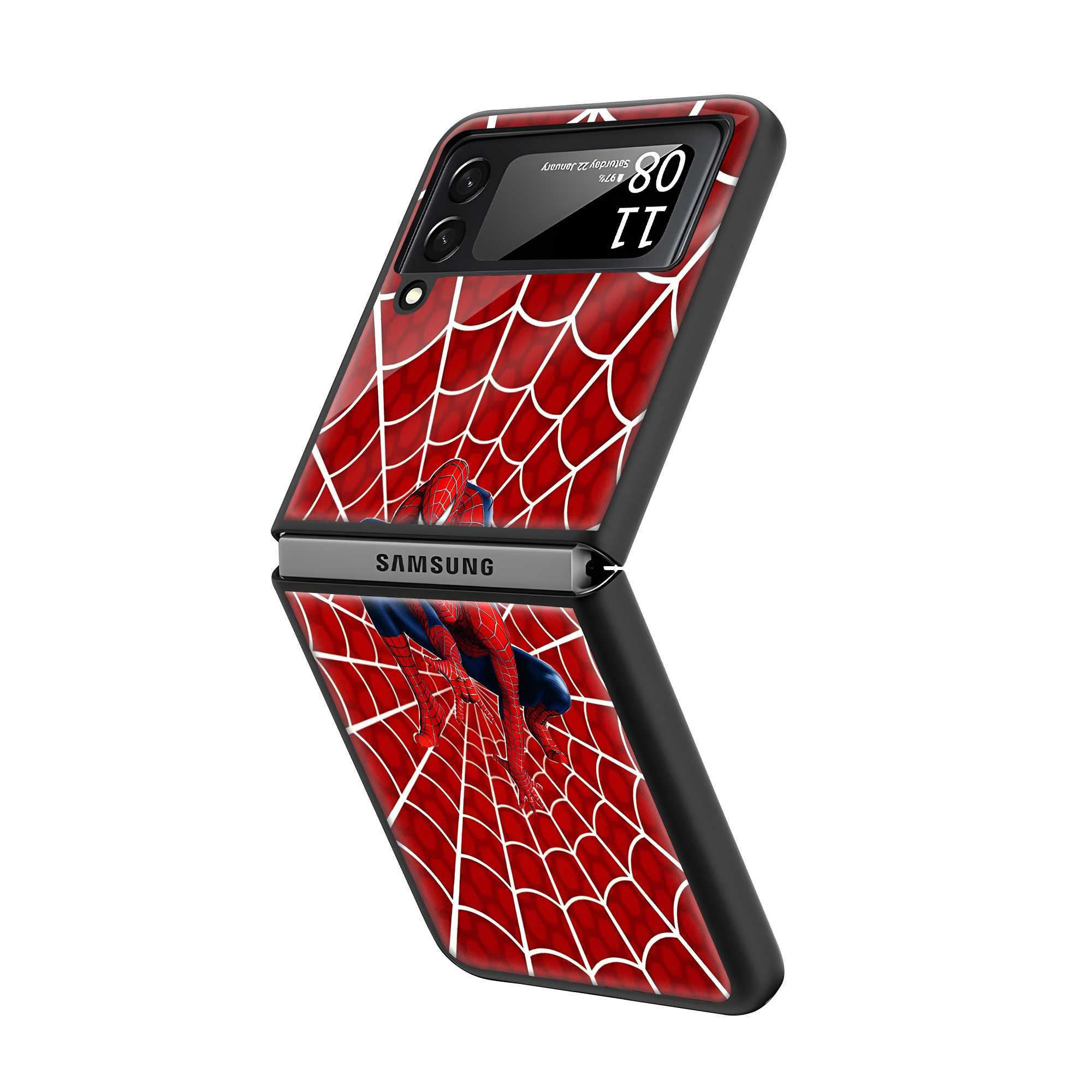 Spider Grid Samsung Z Flip Glass Case Secondary image