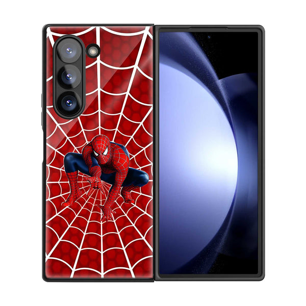 Spider Grid Samsung Z Fold Glass Case