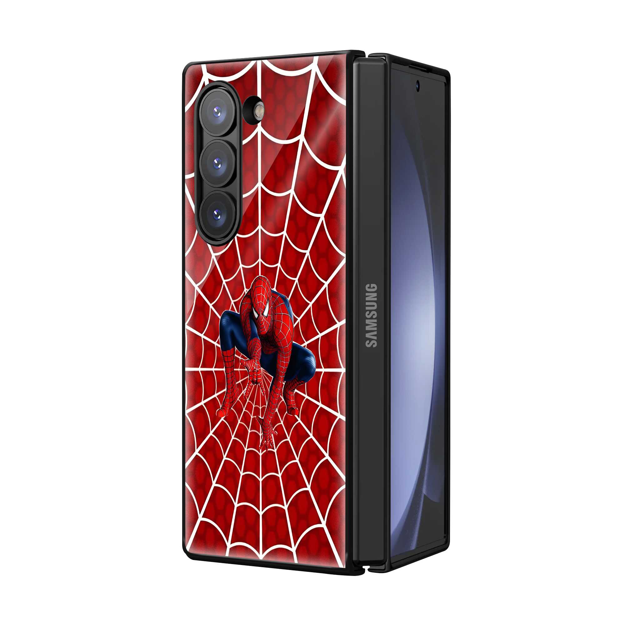Spider Grid Samsung Z Fold Glass Case