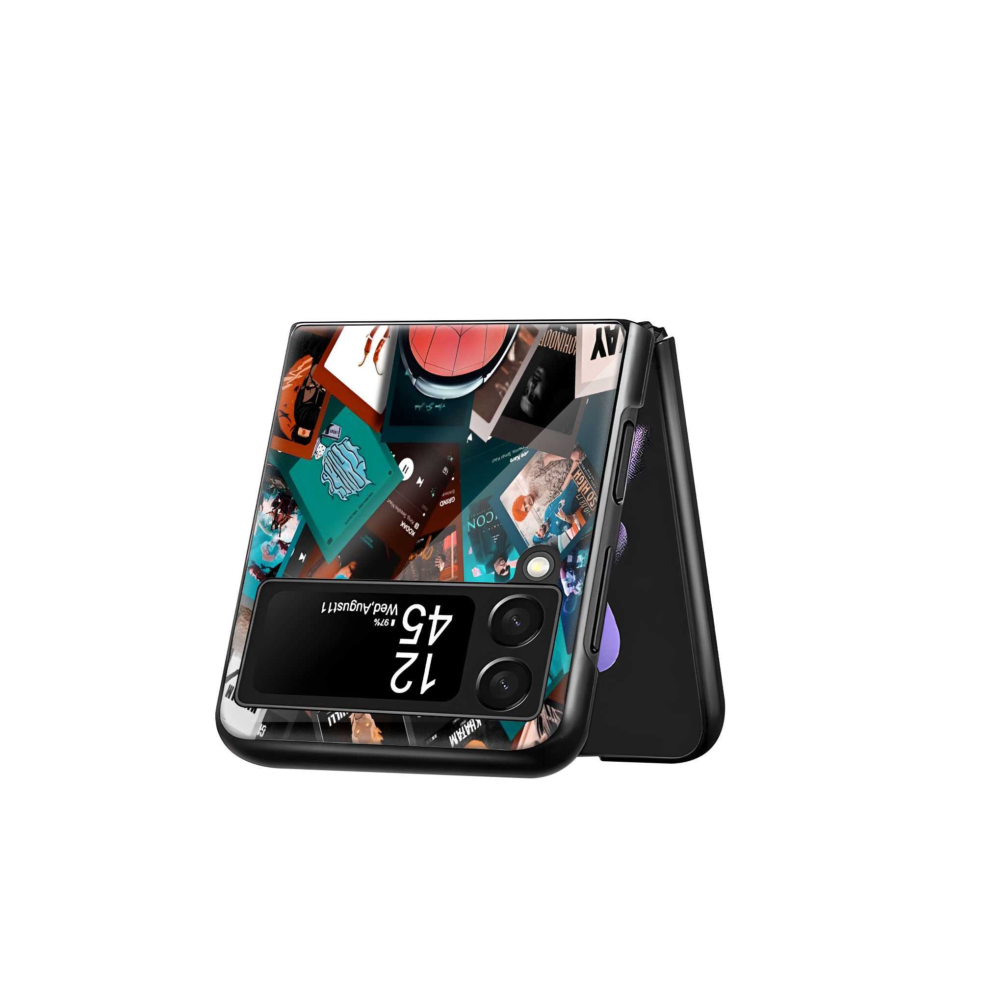 Spider Tunes Samsung Z Flip Glass Case