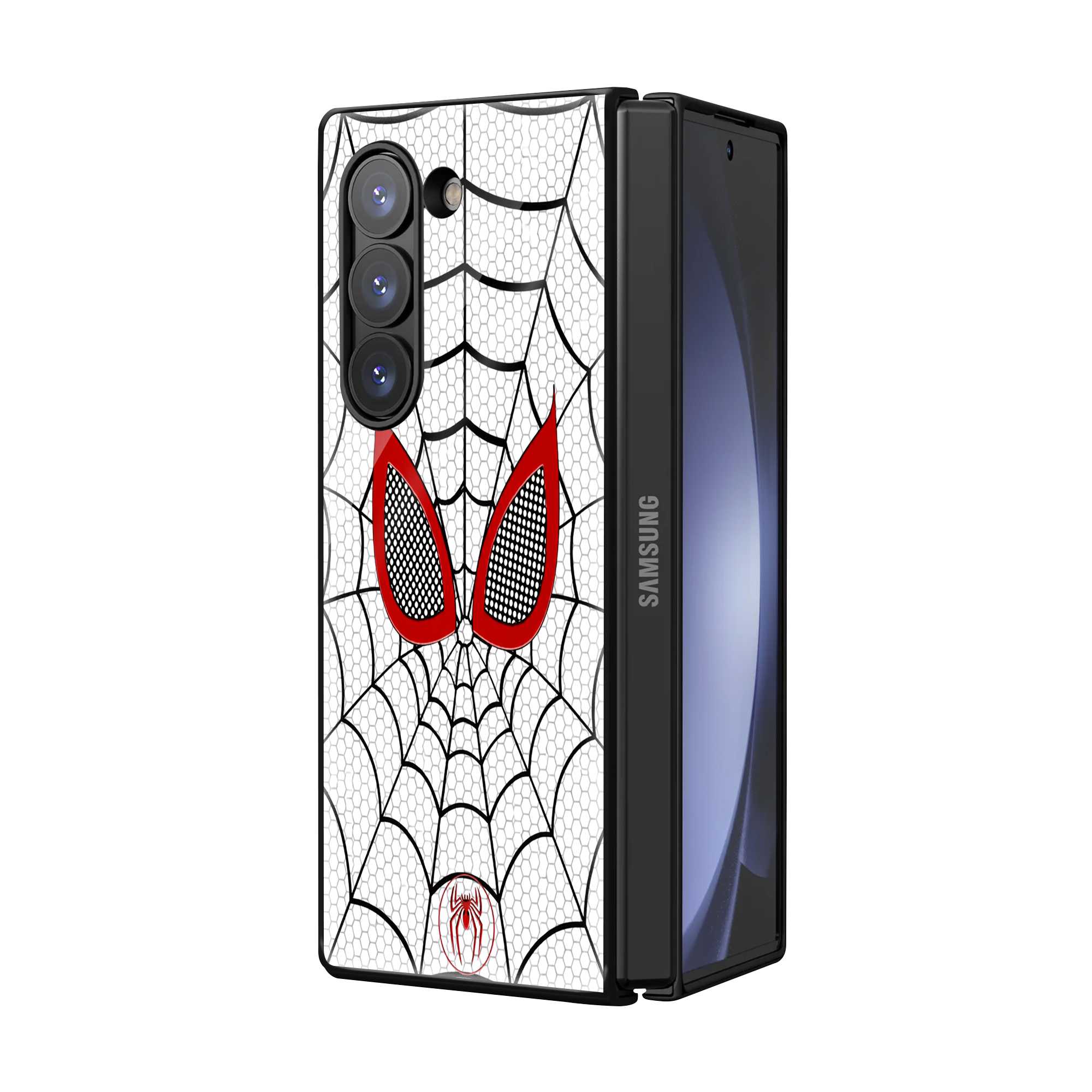 Spider Web Mask Samsung Z Fold Glass Case
