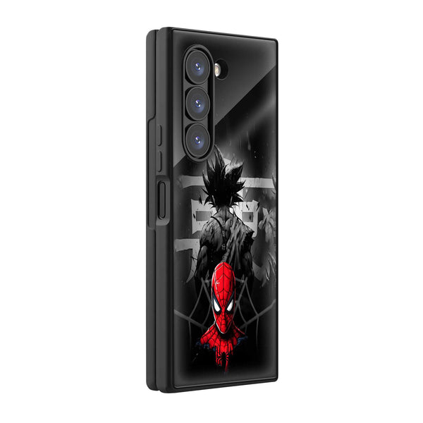Spiderman VS Goku Samsung Z Fold Glass Case