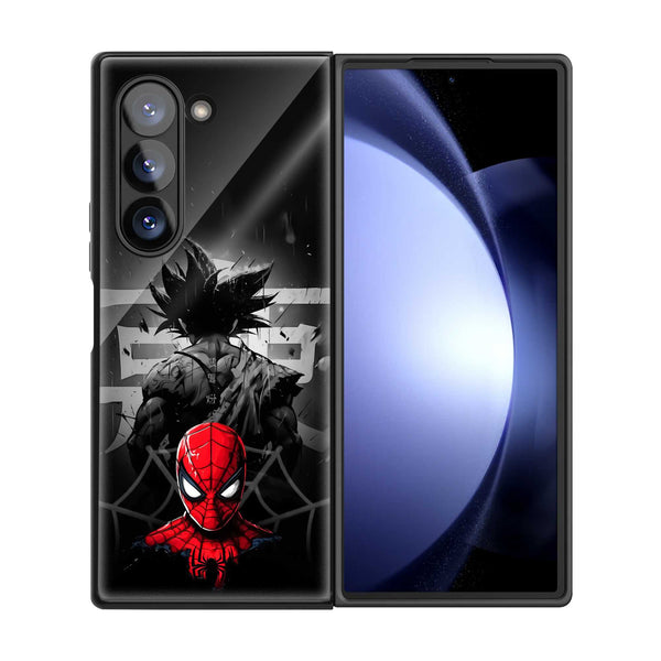 Spiderman VS Goku Samsung Z Fold Glass Case