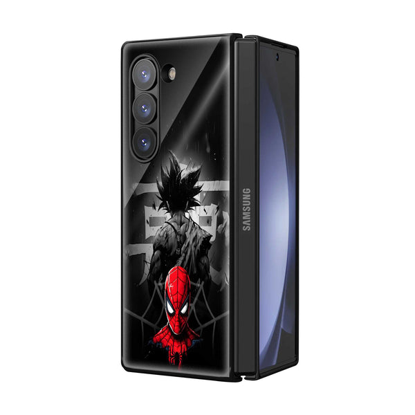 Spiderman VS Goku Samsung Z Fold Glass Case