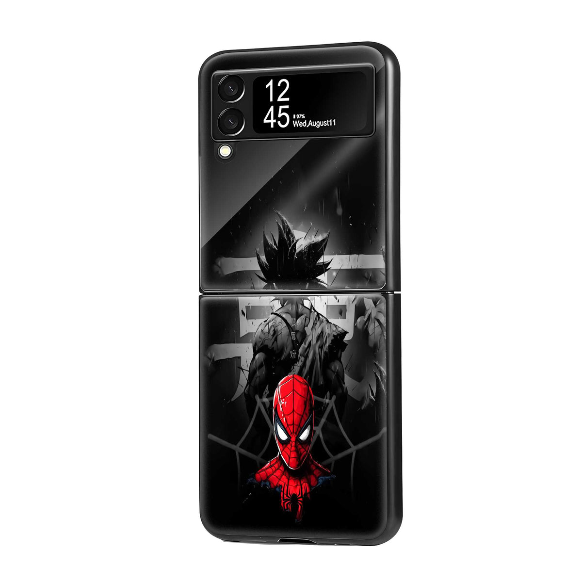 Spiderman VS Goku Samsung Z Flip Glass Case