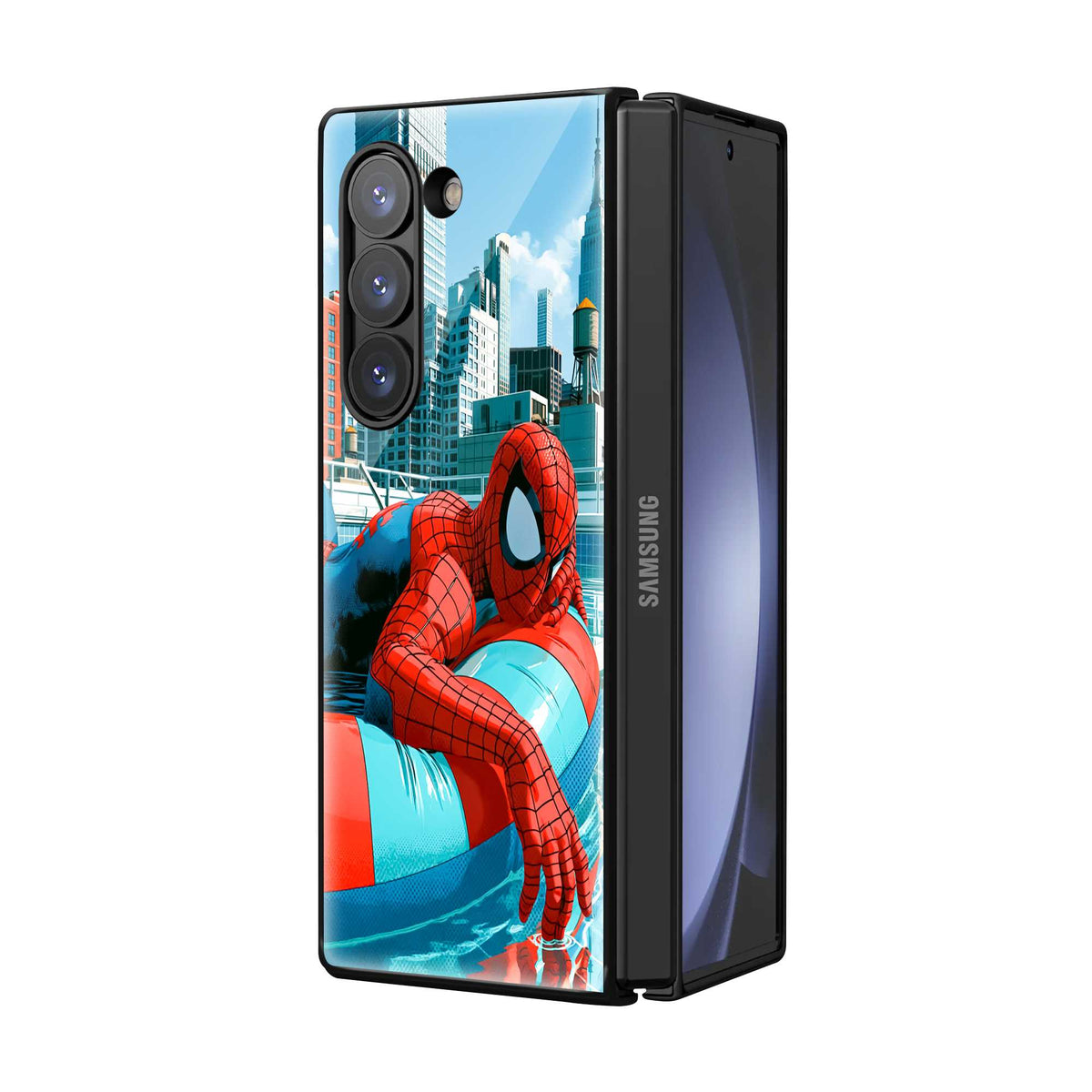 Spidey Summer Samsung Z Fold Glass Case