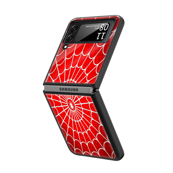 Spidey Web Samsung Z Flip Glass Case