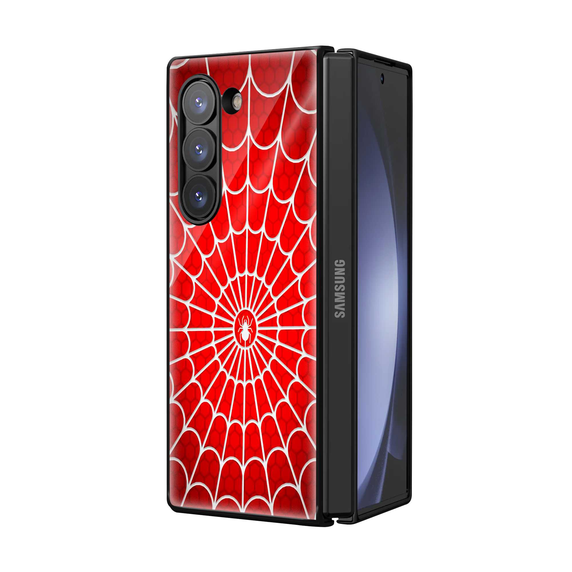 Spidey Web Samsung Z Fold Glass Case