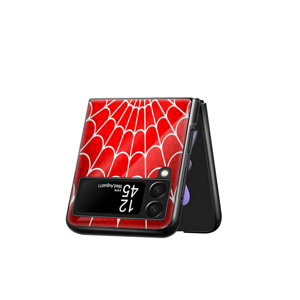 Spidey Web Samsung Z Flip Glass Case