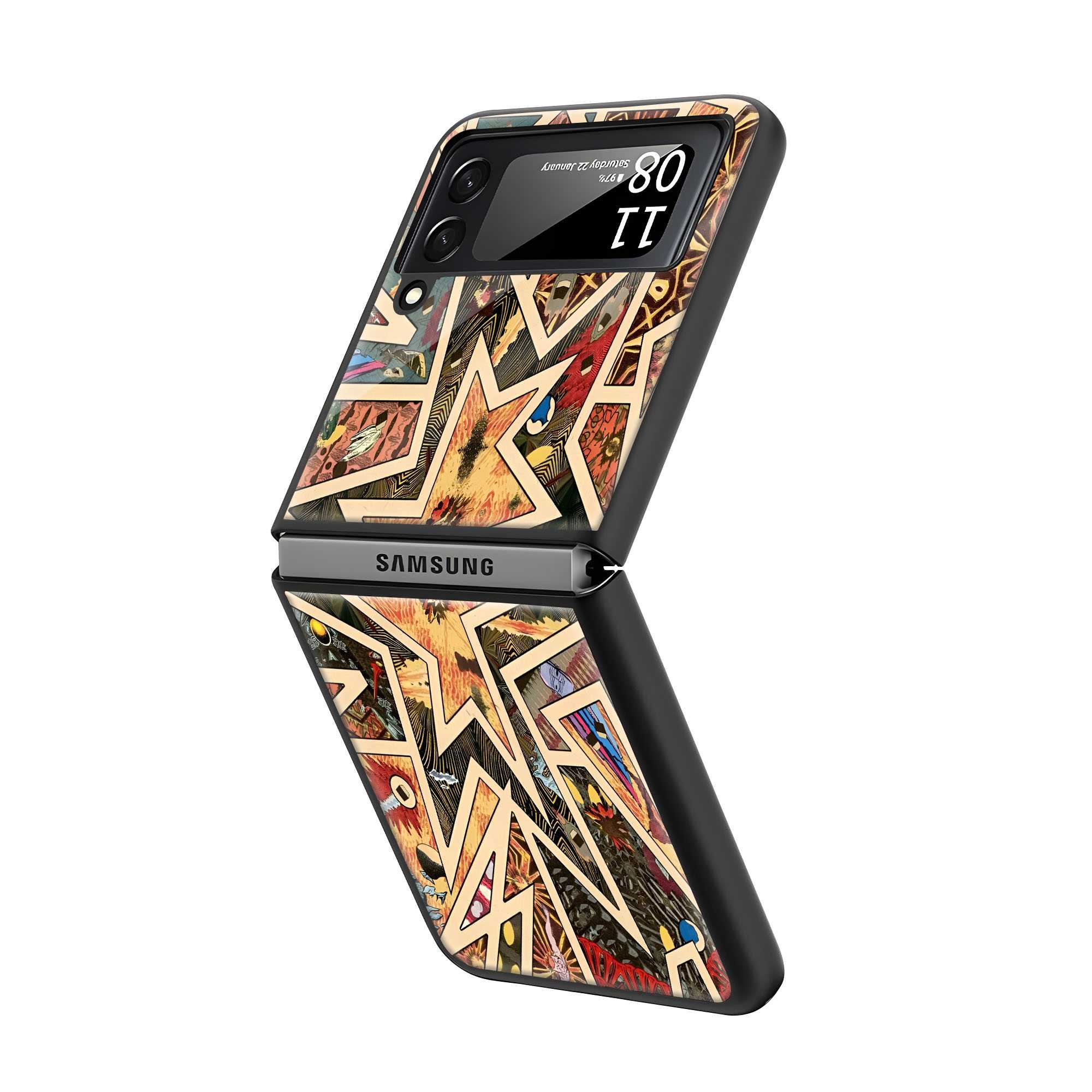 Starburst Samsung Z Flip Glass Case