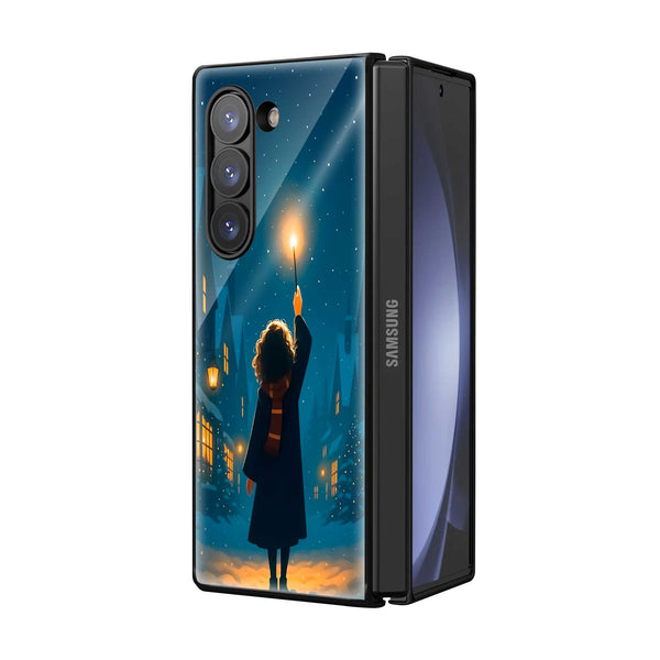Starlit Wishes Samsung Z Fold Glass Case