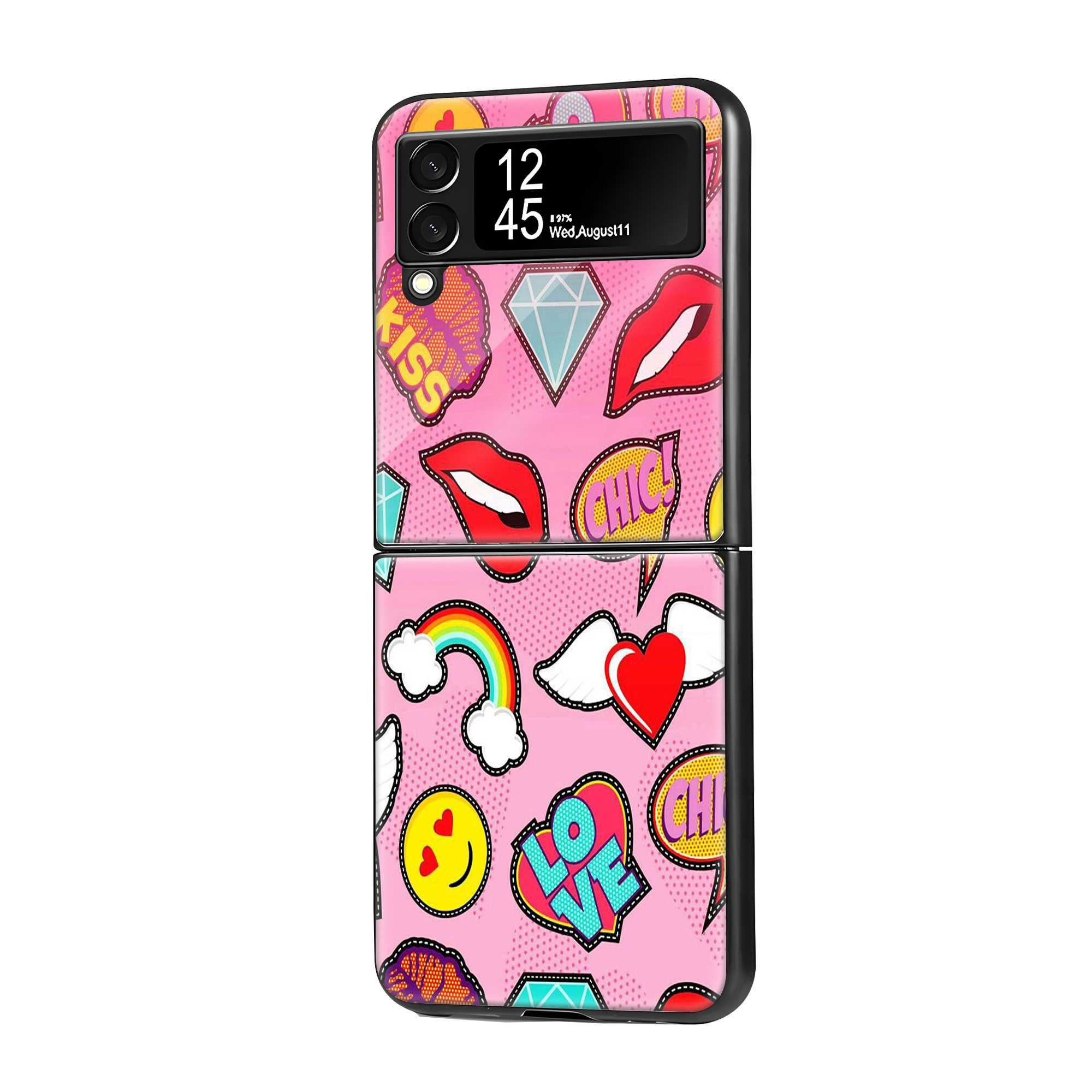 Sticker Pop Samsung Z Flip Glass Case