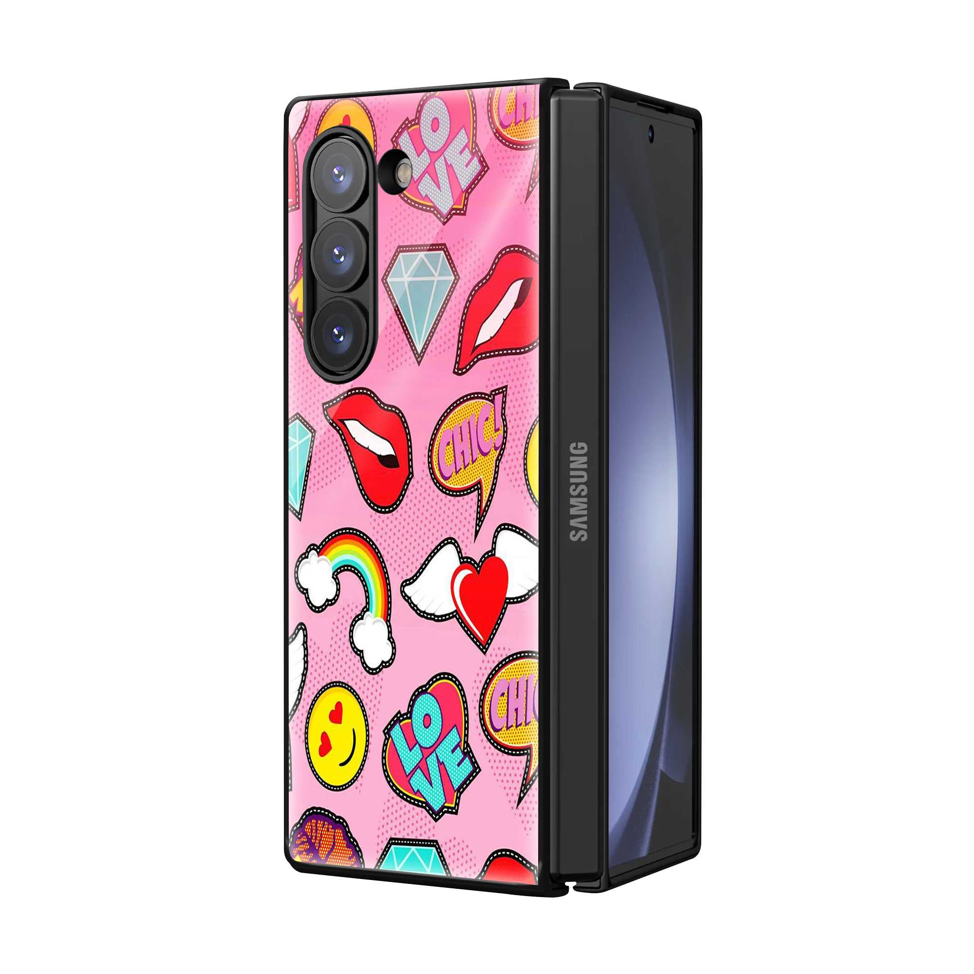 Sticker Pop Samsung Z Fold Glass Case