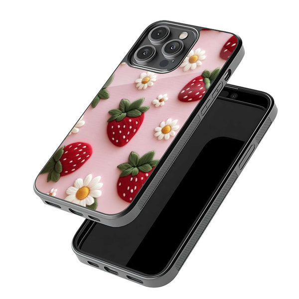 Strawberry Bloom Glass Case