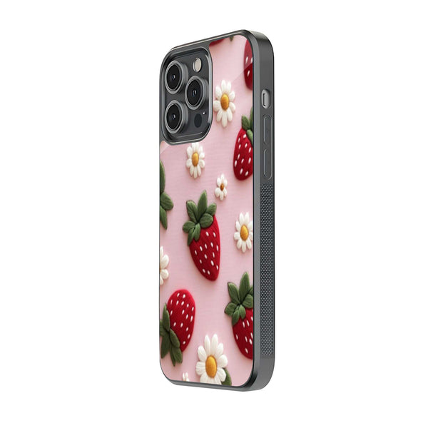 Strawberry Bloom Glass Case