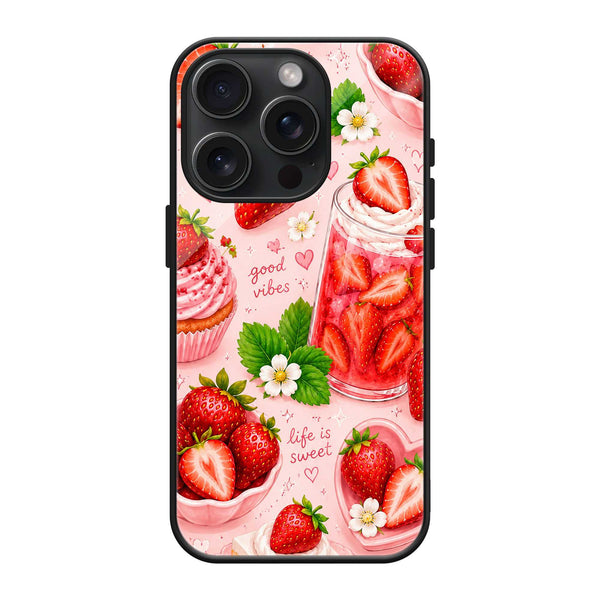 Strawberry Delight Glass Case