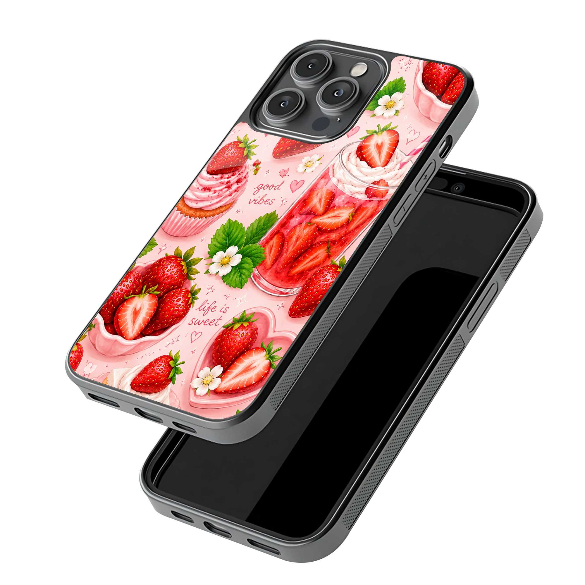 Strawberry Delight Glass Case