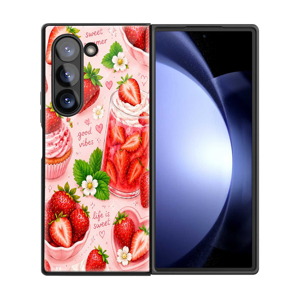 Strawberry Delight Samsung Z Fold Glass Case