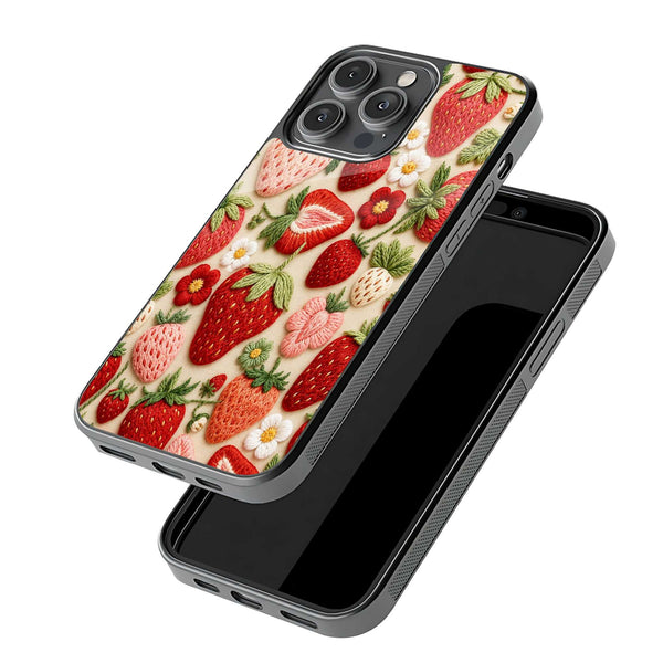 Strawberry Garden Glass Case