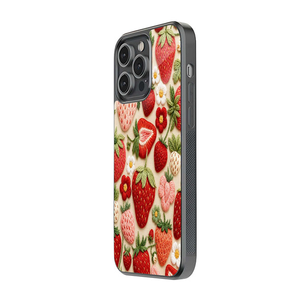 Strawberry Garden Glass Case