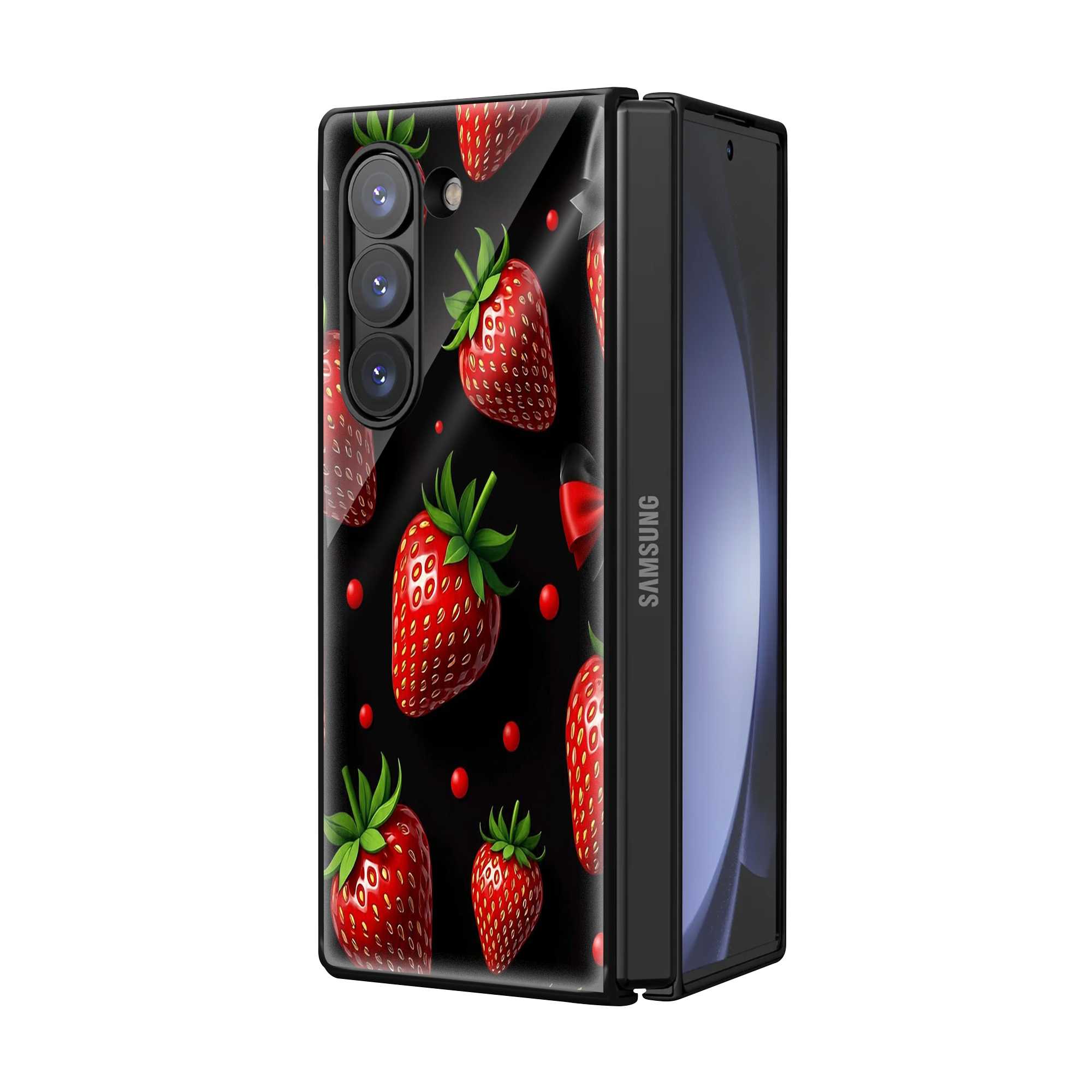 Strawberry Luxe Samsung Z Fold Glass Case