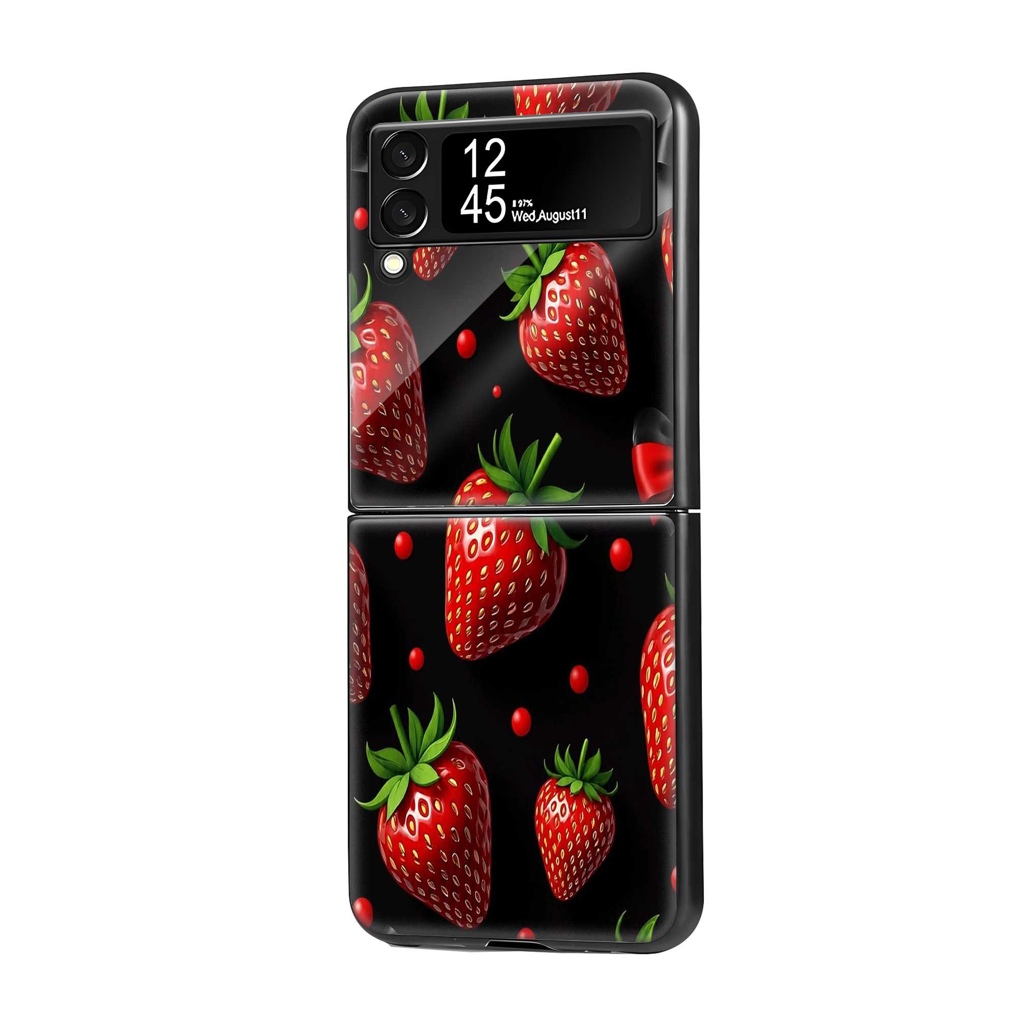 Strawberry Luxe Samsung Z Flip Glass Case