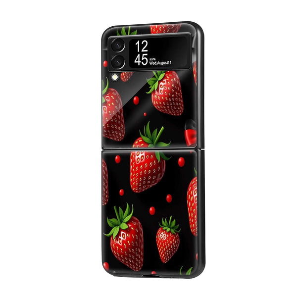 Strawberry Luxe Samsung Z Flip Glass Case